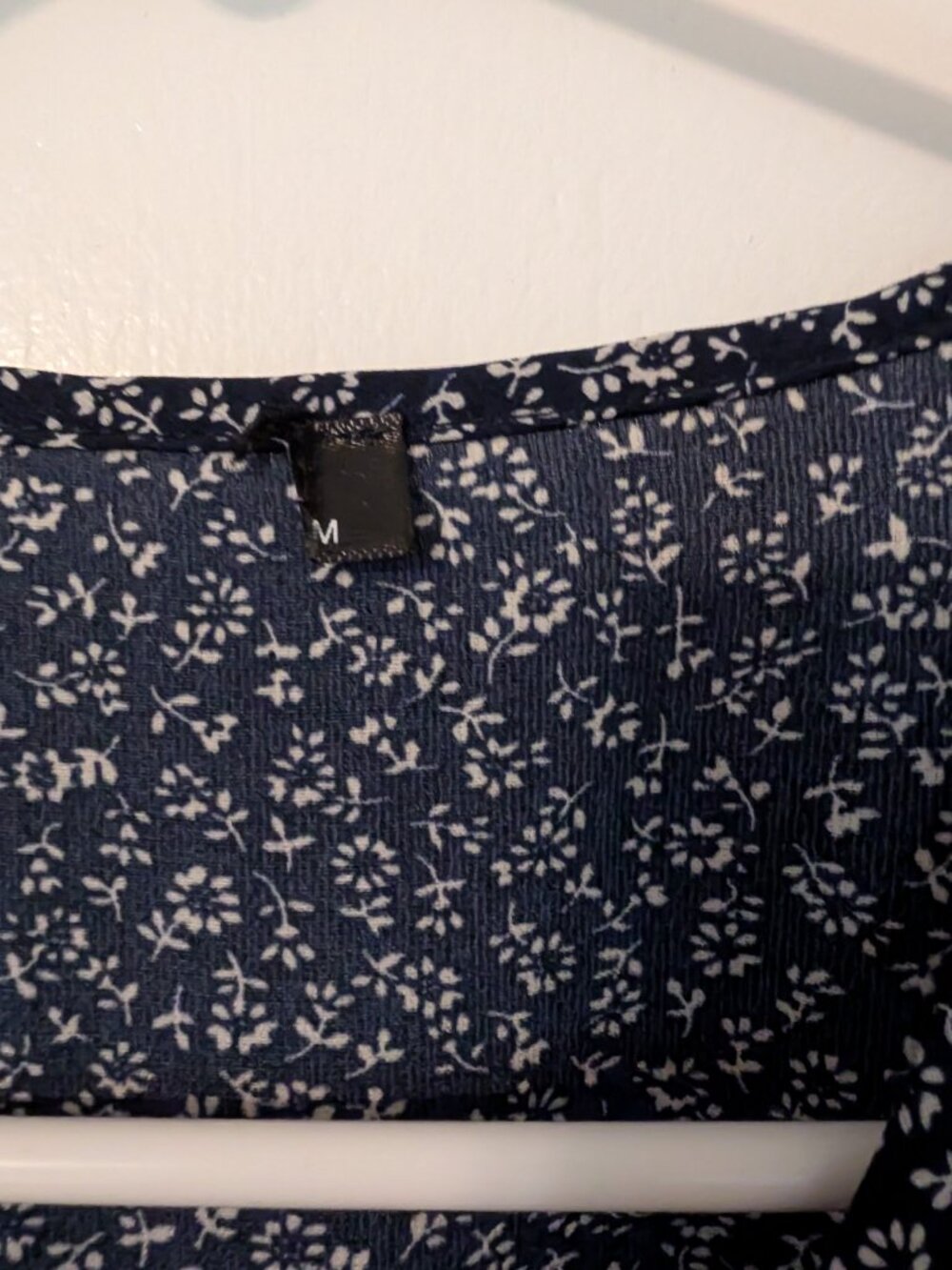 Navy, floral wrap around dress - Picture 4 of 8